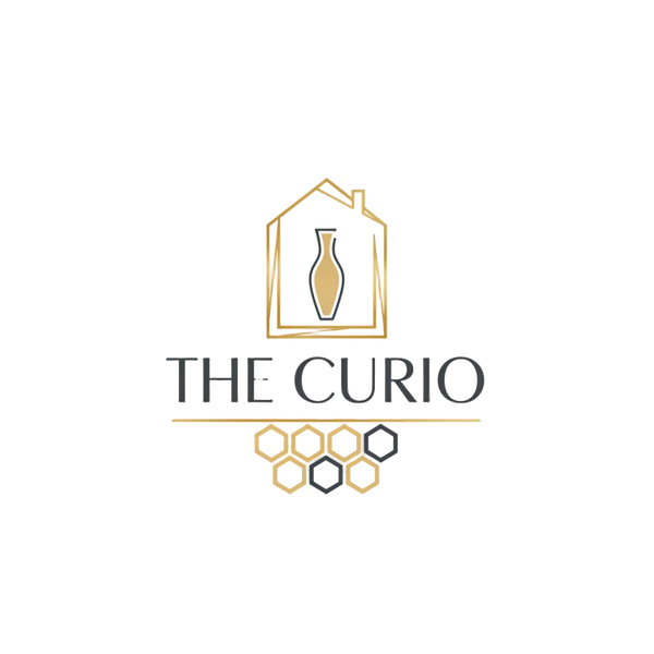THE CURIO make logo for home decor 